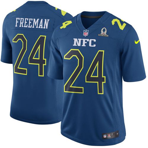 Nike Falcons #24 Devonta Freeman Navy Men's Stitched NFL Game NFC Pro Bowl Jersey